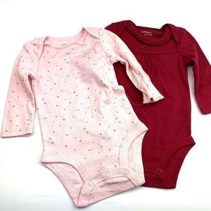 Size 3 month baby girl 2pc Bodysuit set Organic